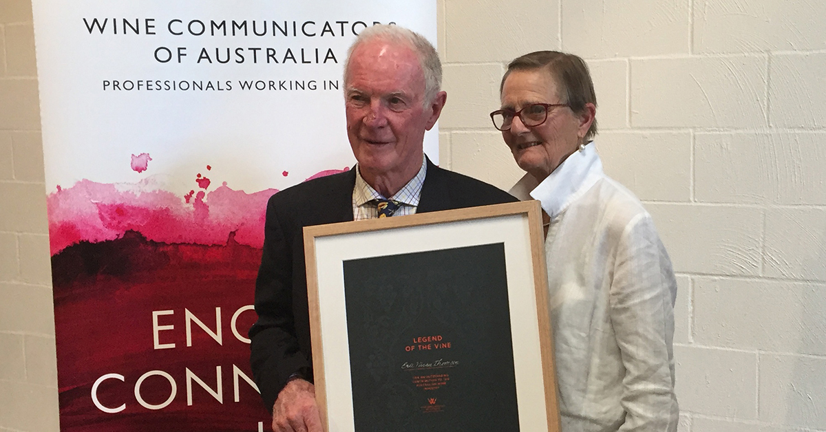 Viv Thomson awarded Victorian Legend of the Vine 2017