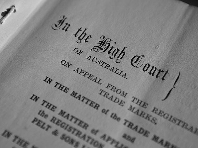 High Court Trademark text