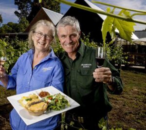 Tom and Sarah from Grampians Estate another Grampians wine cellar door