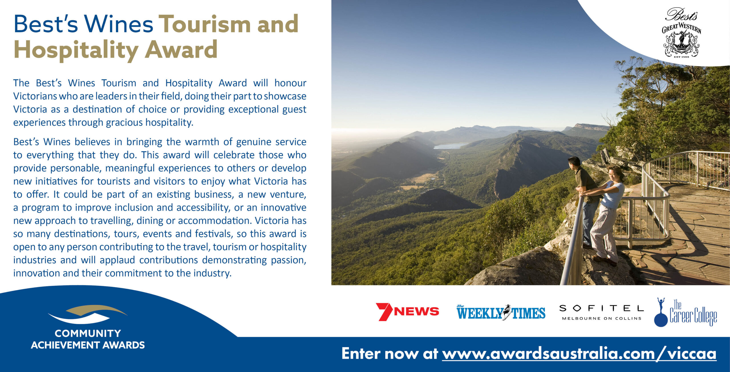 2023 Victorian Community Achievement Awards image of tourists enjoying the view at Boroka Lookout
